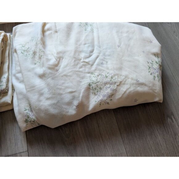 Vintage Sears Roebuck Floral Cotton-Polyester Blend Standard Pillowcases & Flat - Picture 4 of 5